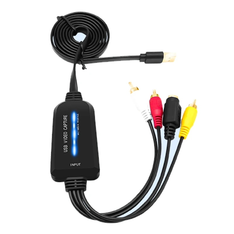 

VHS to Digital Converter USB 2.0 Video Converter Capture Card VHS VCR TV to Digital Converter Support Win 7/8/10 QXNF