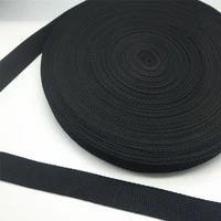 new 25mm wide black strap nylon webbing knapsack strapping safety belt diy pet rope sewing crafts