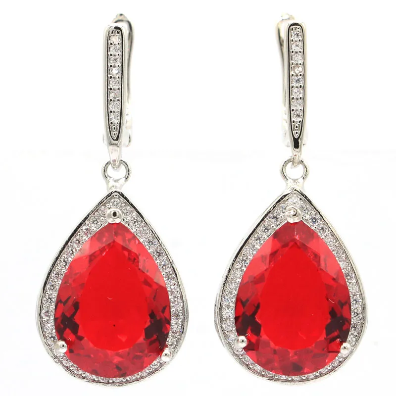 40x16 мм Ослепительная капля создан красный кровяной рубиновый фиолетовый