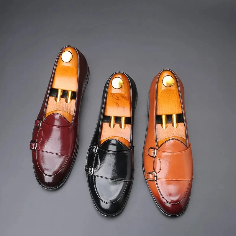

Men's Fashion Leather Shoes Men's Korean Version Pointed Personality Casual Leather Shoes Pedals Lazy Youth Leather Shoes