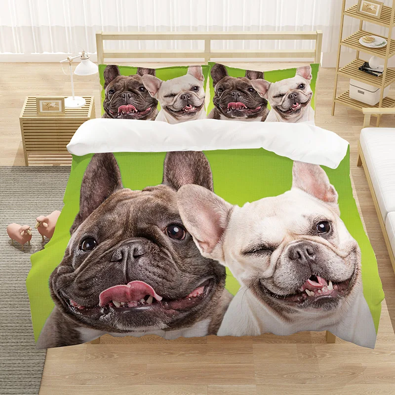 

Cute Pet Dog 3D Print Bedding Set Twin Full Queen King Size Duvet Cover Set Linen Home Textile Quilt