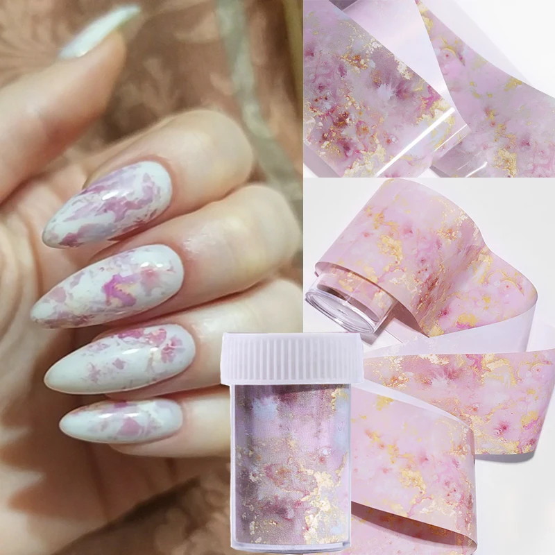 

Nail Foils Marble Pattern 1 Box Nail Art Transfer Sticker Paper DIY Manicuring Tips Sticker Fashion Design Nails Accessory