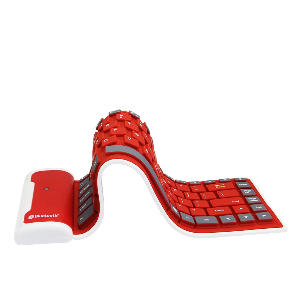 Bluetooth беспроводная Складная Водонепроницаемая мини клавиатура из силикагеля