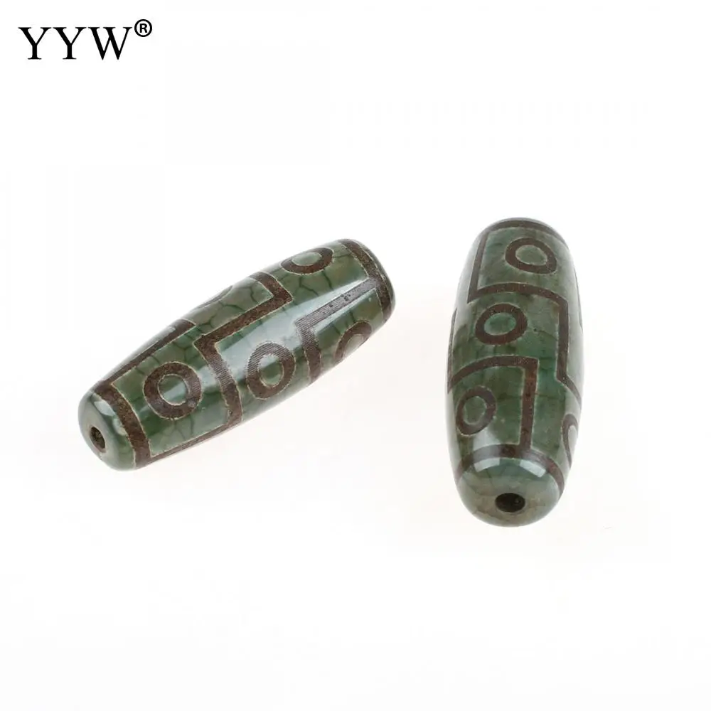 

Natural Tibetan Agate Dzi Beads Vintage Jewelry Green Stone Beads Chinese Jewelry Antique Agates Beads For Men Women Diy