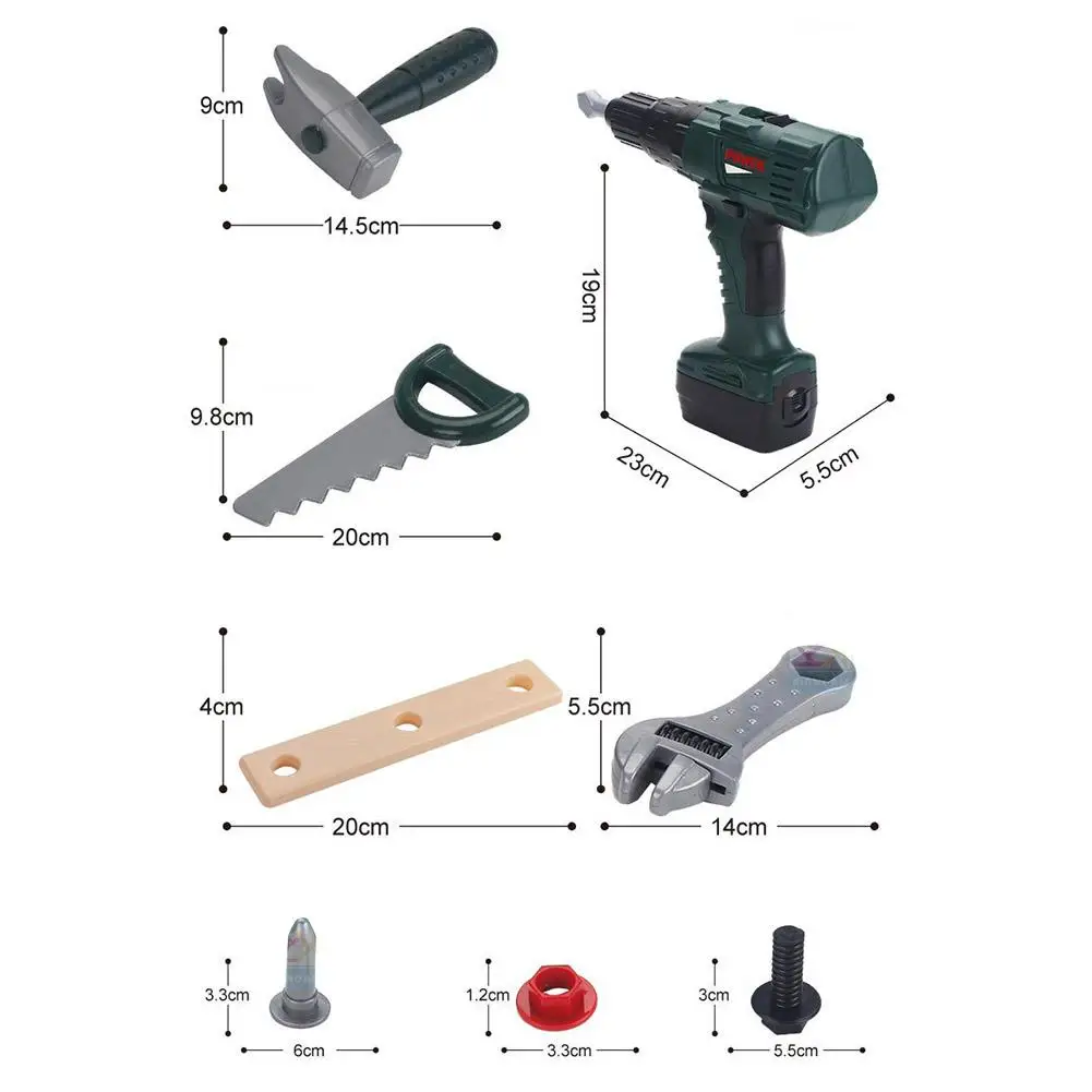 

Children Simulation Repair Tool Set Plastic Pretend Play Toys Early Learning Educational Repair Tool Toys Set for Boys Birthday