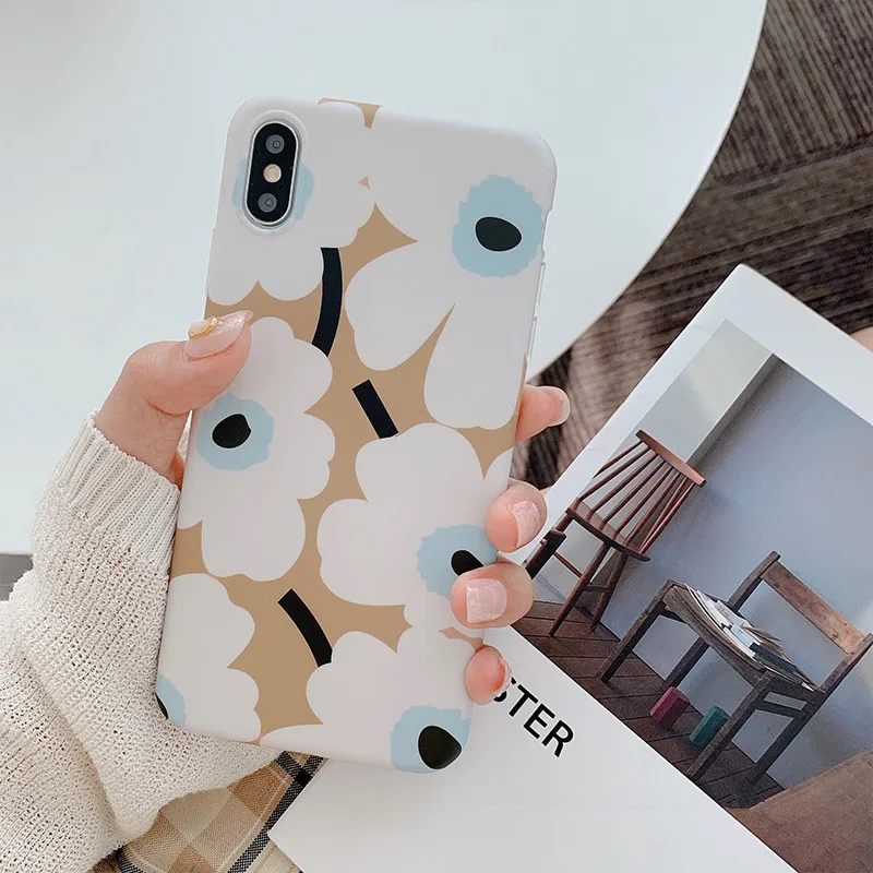 Ретро абстрактная иллюстрация Цветы Чехол для телефона iPhone X XSmax XR Xs 7 Puls 6 6S 8 чехол