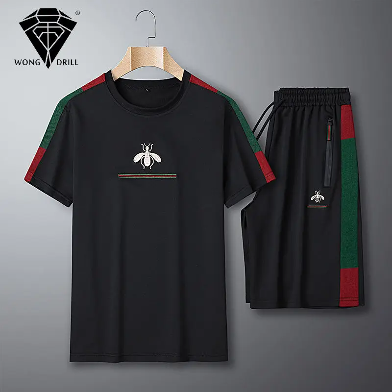 

Sports Suit Boys Two Piece Set Embroidery Spring and Autumn Casual Wear Men's Round Neck Sweater Outdoor Running Suit