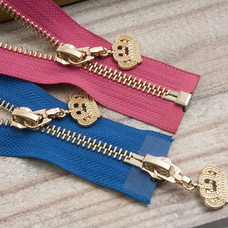 Молния с одним открытым концом № 5 медные зубья двойное открытие Декоративная