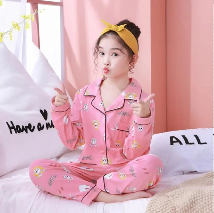 Новое поступление 2020 милая детская одежда для сна весенне Осенняя пижама с