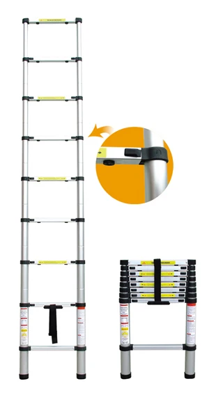12.5Ft(3.8m) Aluminum Telescopic Ladders Thickening Aluminium Alloy Herringbone Ladder Portable Household Telescopic Ladders