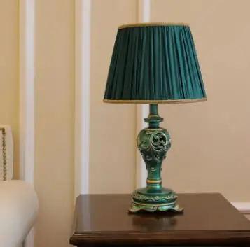 Retro living room bedside American table lamp European classical resin | Освещение