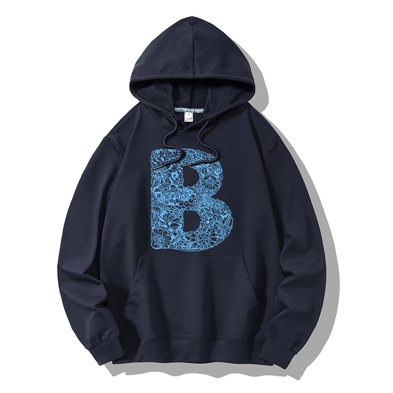 

Letter Print Hoodie Autumn Winter Sweatshirt Unisex Men and Women's Casual Student Fashion Hooded Sweatshirt Women's Tracksuit