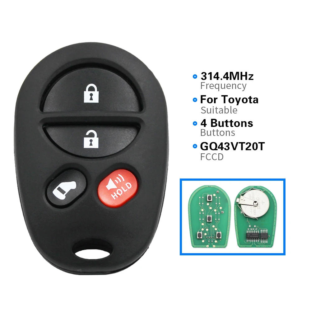 CN007110 для Toyota Tacoma Tundra Sequoia Sienna 2004-2016 дистанционный ключ-брелок от машины Control 315MHZ
