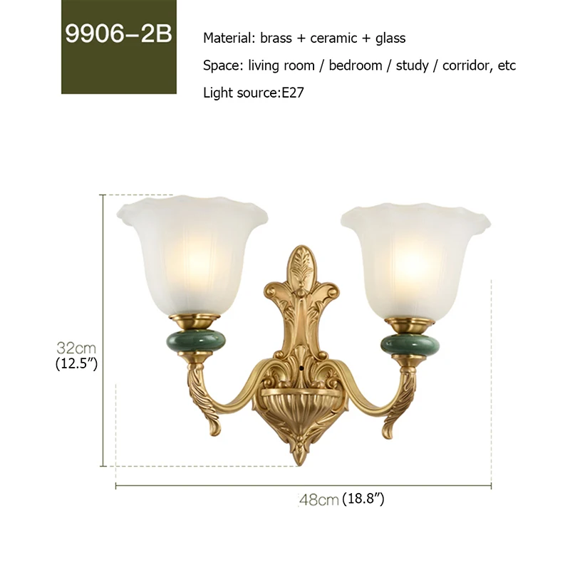 

FAIRY Copper SconceWallLamp Contemporary Luxury Design Ceramic Light Indoor For Bedroom Corridor Hotel