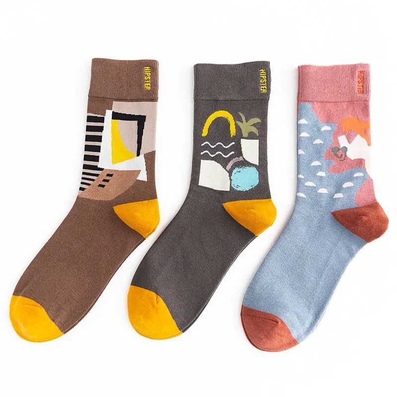 Носки женские разноцветные из натурального хлопка Размеры 35 43|Носки| |