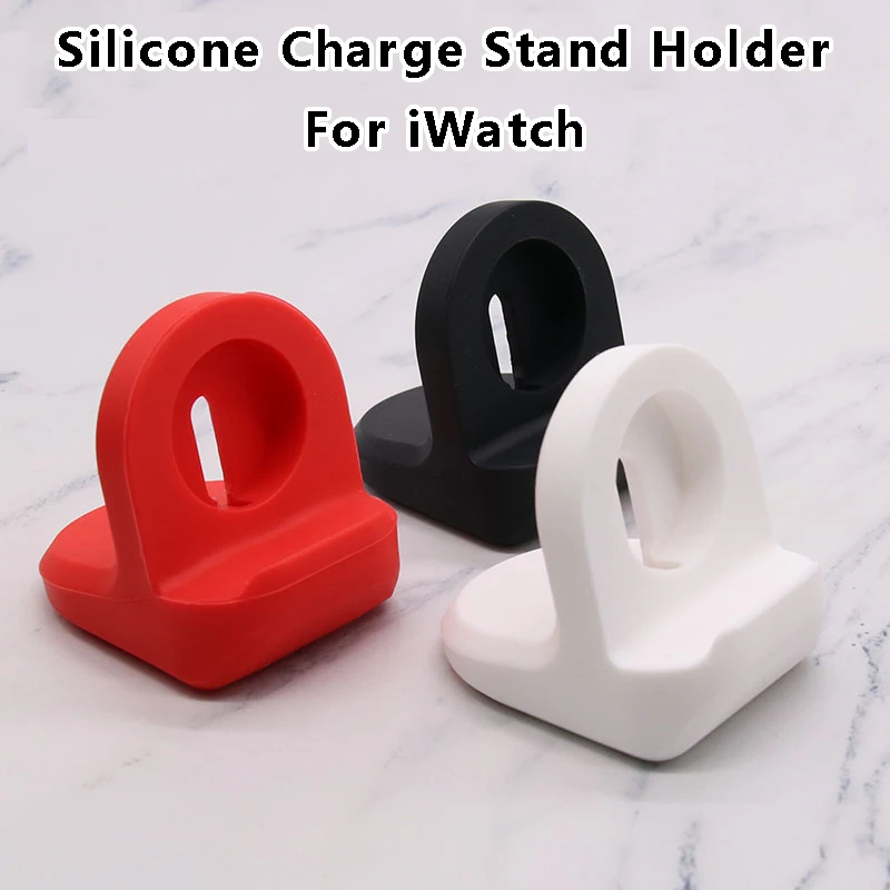 

Charging Dock Stand Station Silicone Base Charger Holder For Apple Watch iWatch iPhone Soft Silicone