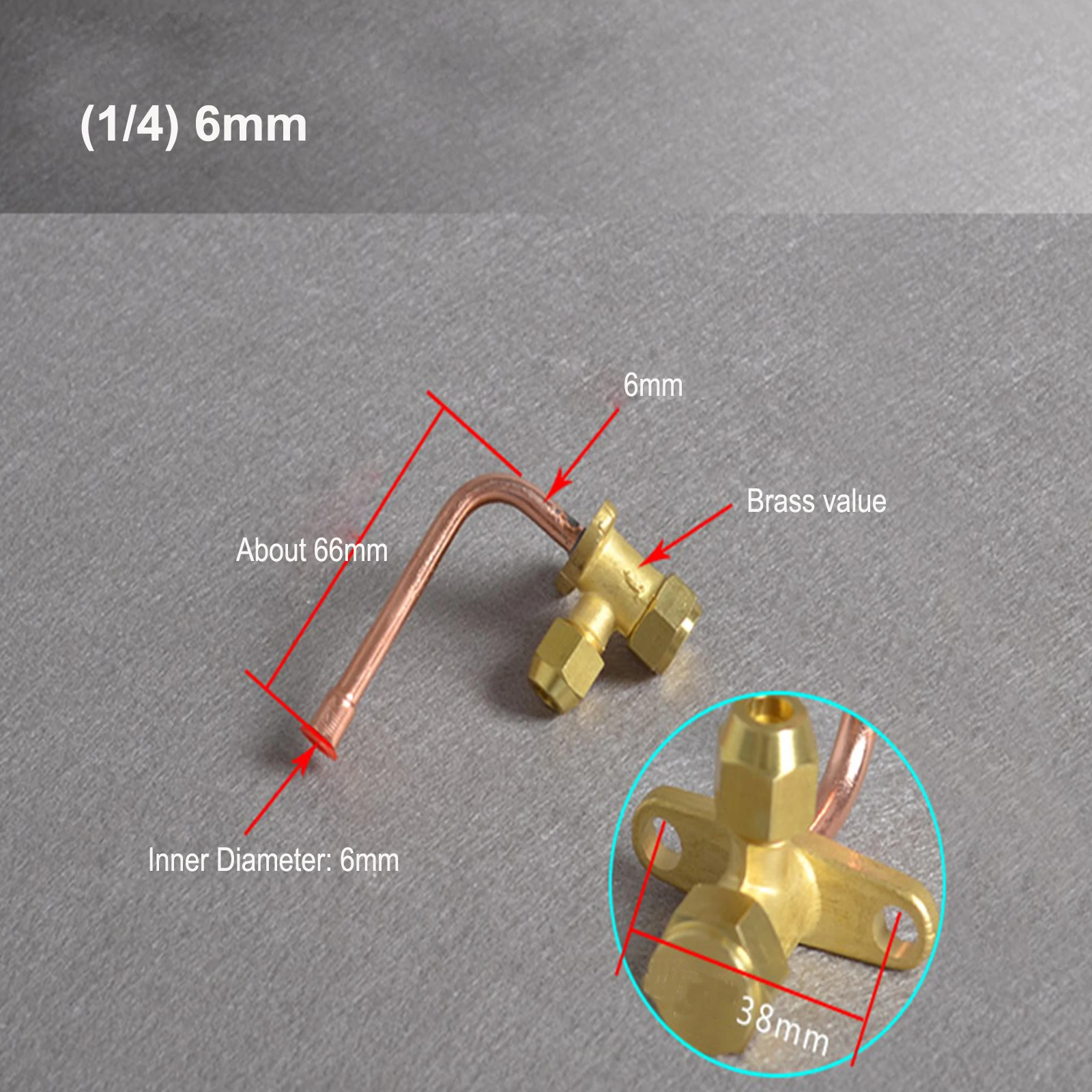 6mm 1 шт. плотные кондиционер клапан BSP Thread 3 Way изгиб штуцер с гайкой Разделение расширительный клапан для разделяемых кондиционирования воздуха - Цвет: 6mm