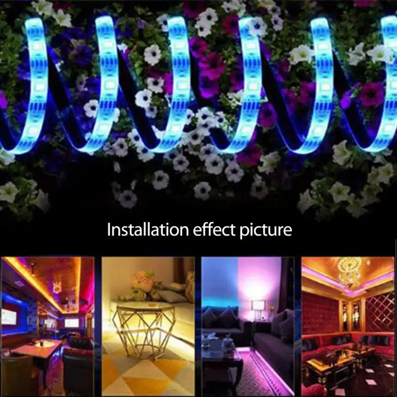 

LED Strips Light Bluetooth Led RGB5050 Flexible Waterproof Tape Diode 5M 10M 15M DC12V Remote Control+Adapter Led Light For Home