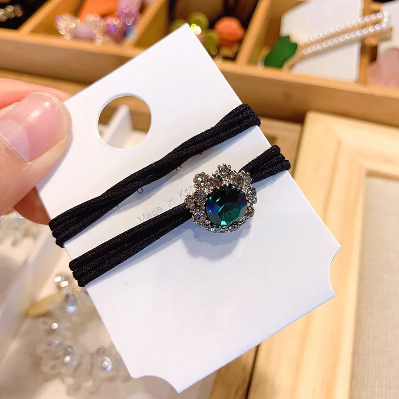 1 шт. Корейские чешские Стразы резинка для хвоста резинки волос девочек простой