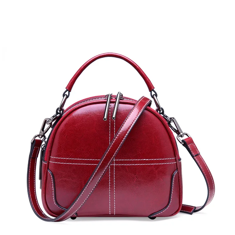

Shoulder Bags Women's Handbags Retro Cowhide Genuine Leather New 2021Handbag for Women Hand Bag Designer Ladies Woman All-match
