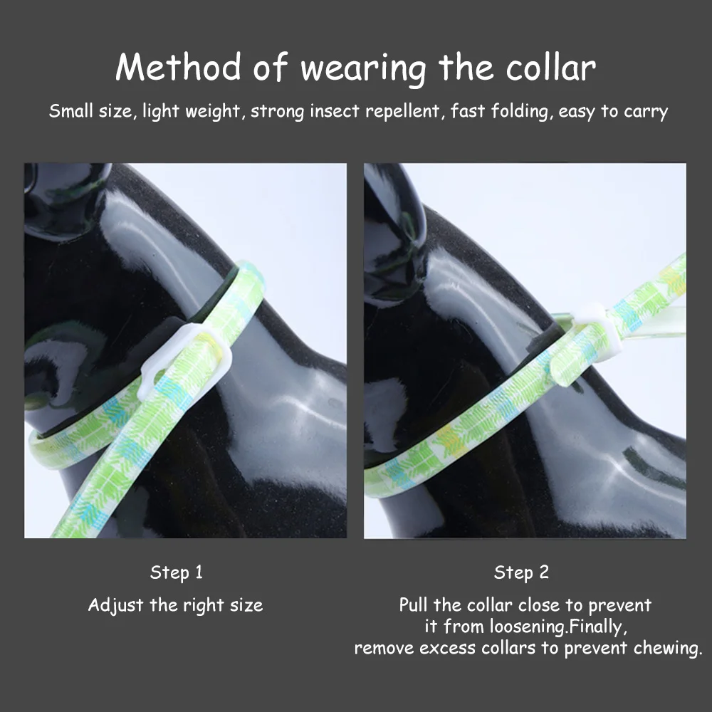 

Pet Insect Repellent Collar, Adjustable Mosquito Control Necklace Cat Anti-Flea Collar Pest Control Collar General For Cat Dog