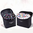 30406080168 Цвета маркер для рисования Двойные наконечники алкоголя Графический Эскиз Твин Маркер для белой доски с Закладка для книги манга, ручки для рисования, расходные материалы