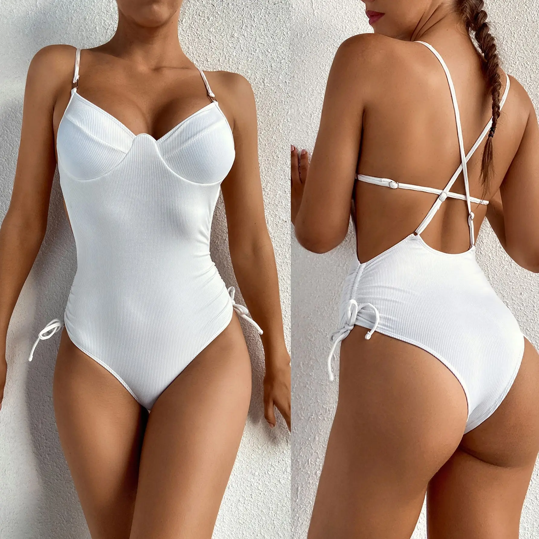 

2021 solid color one-piece swimsuit sexy bikini designer bikini bathing suit women sexy swimwear women bikini
