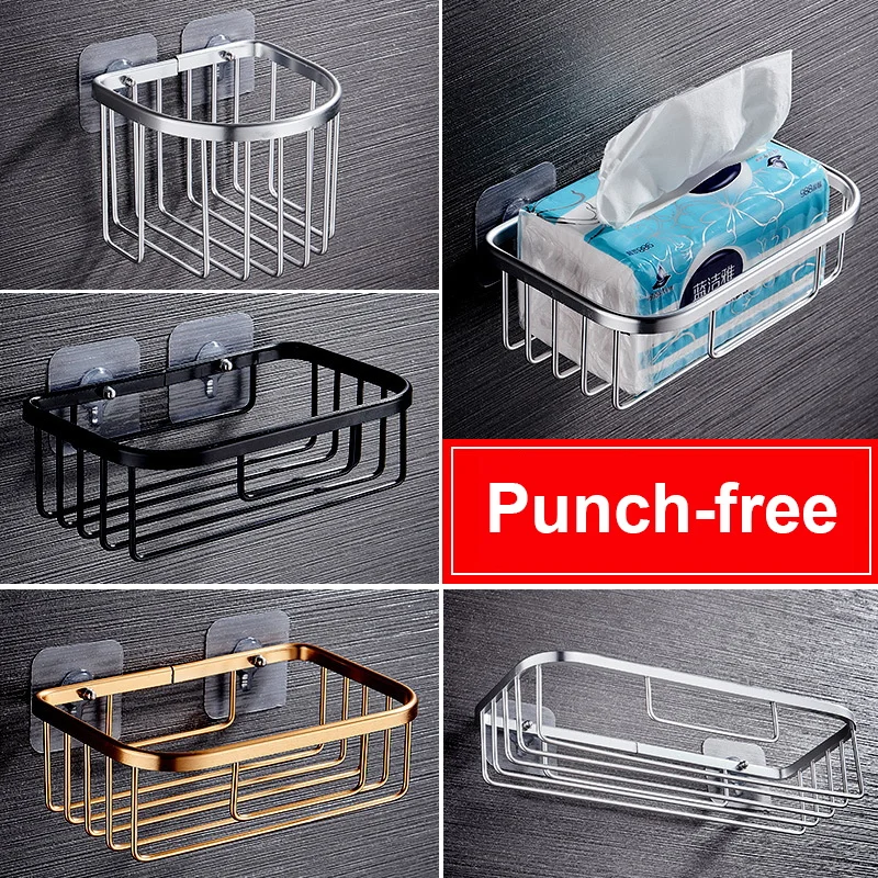 

Bathroom Shelf Shelves Holder Corner Storage organizer Shampoo Soap Cosmetic Shelves Wall Mounted Aluminum Kitchen supplies