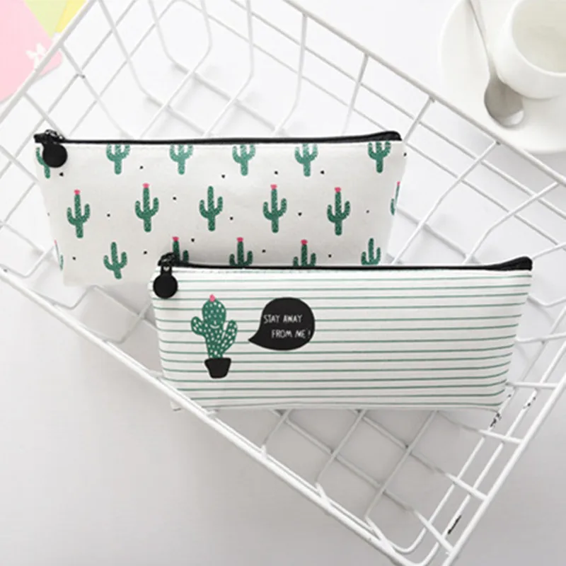 Тканевый карандаш кактус чехол милый школьный для ручки новинка канцелярские