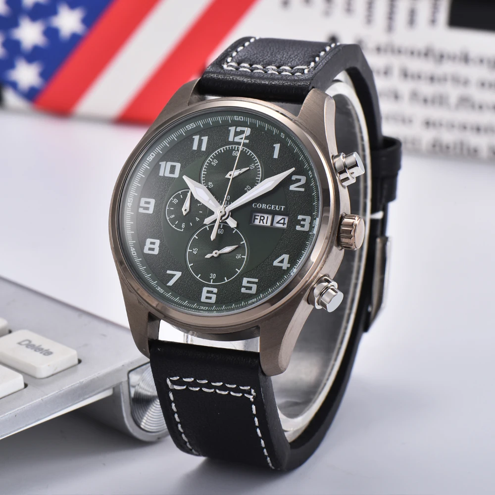 Часы наручные corgриста Мужские кварцевые с хронографом брендовые Роскошные