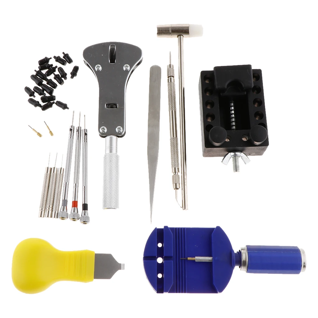 

37Pcs Watch Repair Tool Kit Watchmaker Back Case Remover Opener Pin Remover