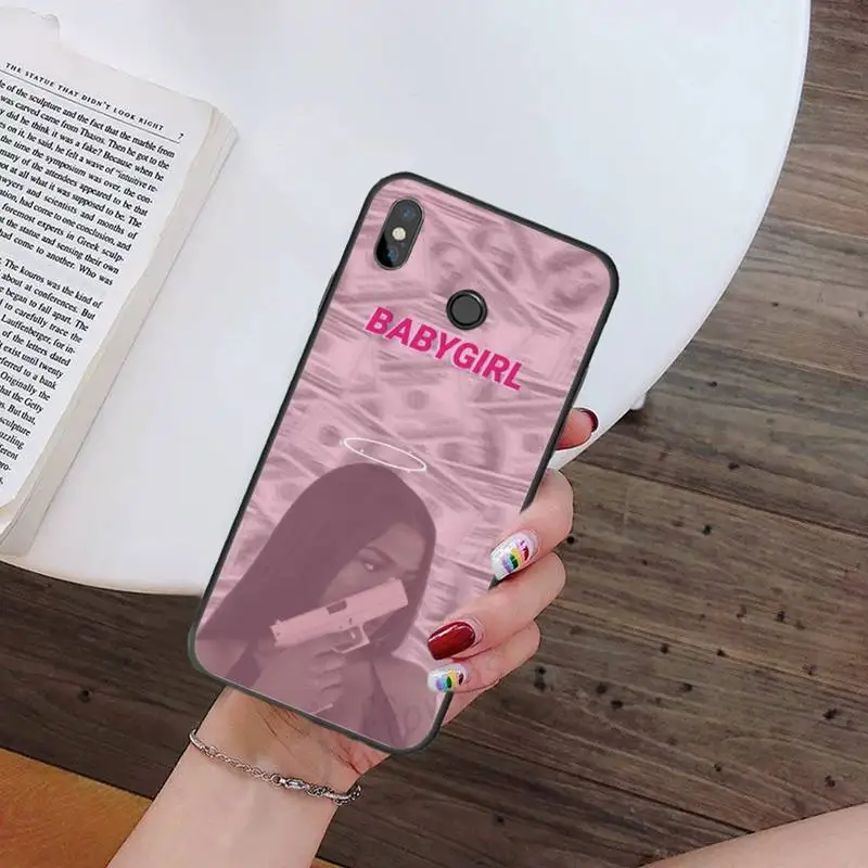 

Babe babygirl honey line Text art Phone Case For Xiaomi Redmi note 7 8 9 t k30 max3 9 s 10 pro lite