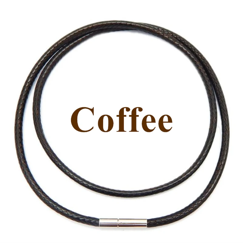 Шнурок для подвески на вощеном шнуре из Нержавеющая сталь соединение-защелка