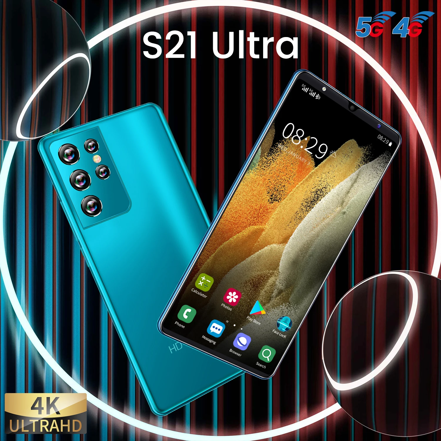 global original s21 ultra smartphone 6 1 hddisplay 4g 5g lte cell phone mtk6889 hyper charge 5000mah battery android 10 0 phone free global shipping