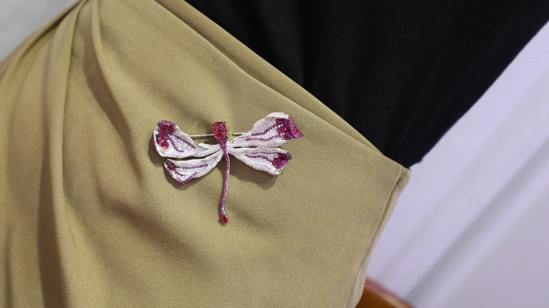 New Handmade Dragonfly Brooch Three Colors Same Price S925 Silver Inlaid With Zircon | Brooches