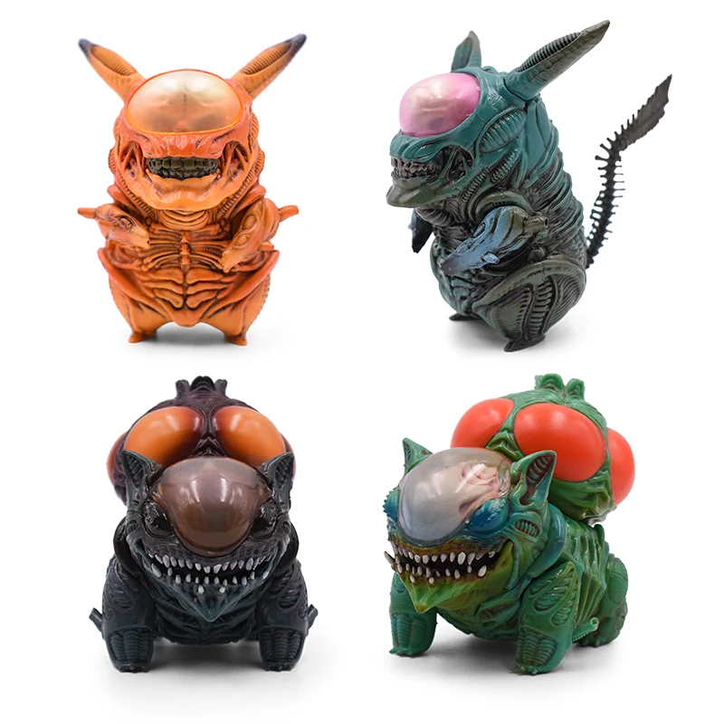 

Экшн-фигурка из ПВХ с покемоном, мышечная пика, Бульбазавр, косплей, инопланетянин, Череп, модель тела, кукла, игрушки для детей, подарок