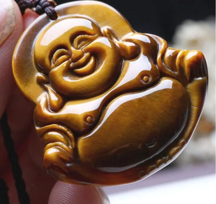 Подвеска ручной работы из натурального камня тигровый глаз золотые подвески