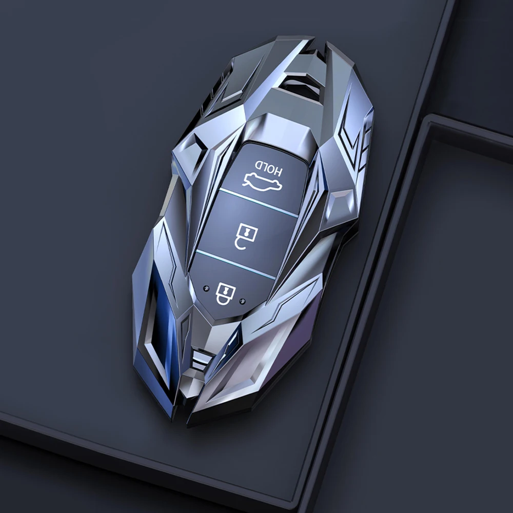 

Zinc Alloy Car Key Case For Hyundai Elantra GT Kona 2018 2019 Santa Fe Veloster Smart Remote Fob Cover Protector Bag Car Styling