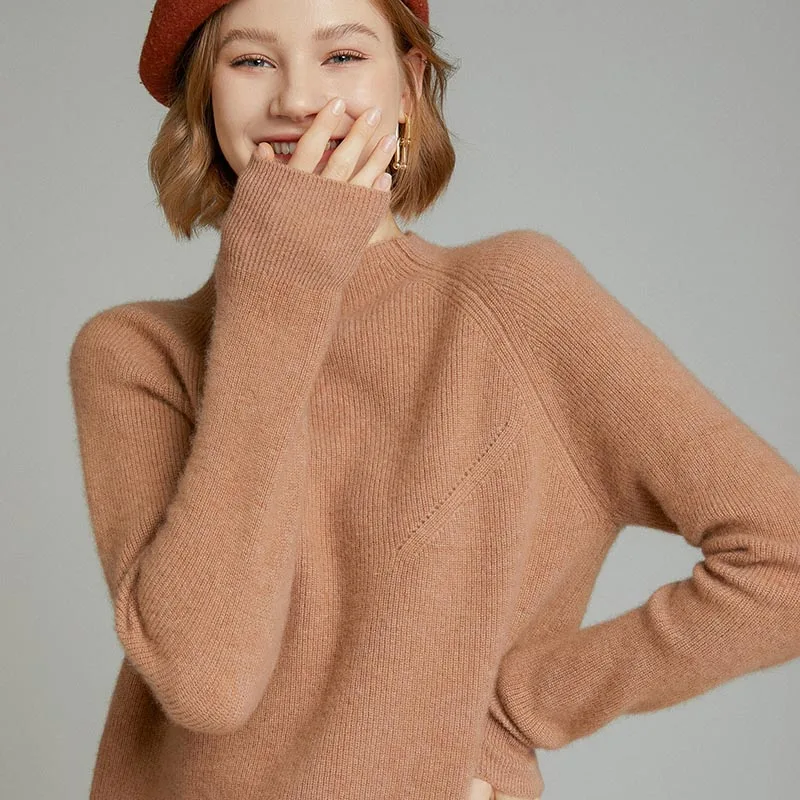 Hot Sale Women Sweaters 100% Pure Cashmere Knitted Jumpers Winter 2021 New Fashion Long Sleeve Soft Warm Pullovers Lady Knitwear