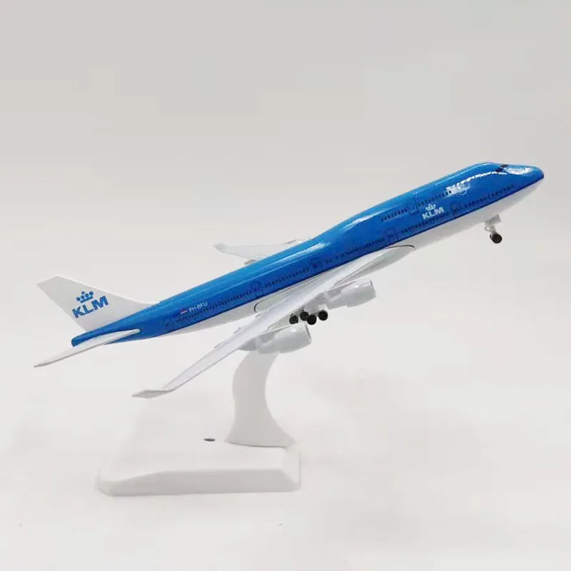 20 см B747 KLM авиакомпании самолеты самолет сплава модель игрушки с посадки коробка