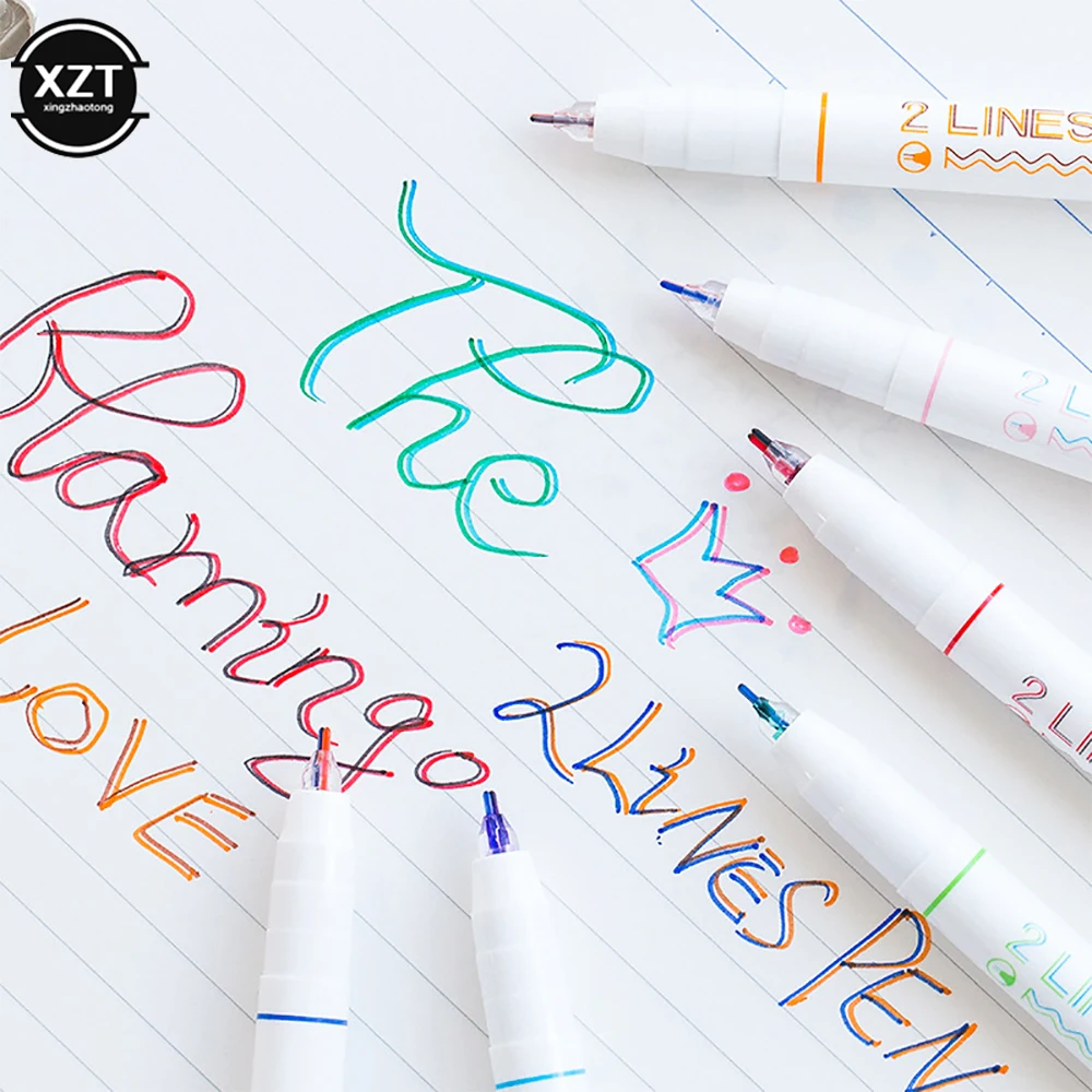 Творческая двухцветная гелевая ручка художественные комиксы рисование граффити