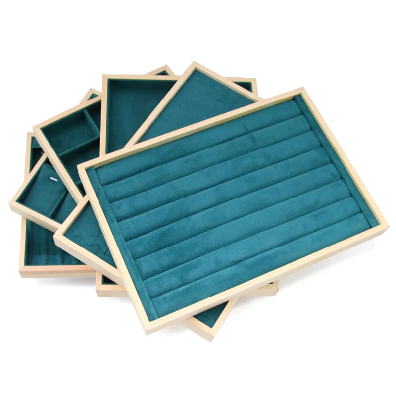 Бархатный органайзер для ювелирных изделий поднос хранения колец браслетов