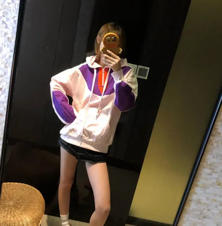 

Chic Women Jumper Autumn /Winter New Zipper Pocket Hooded Women's Sweatshirt