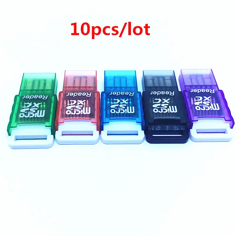 10 шт./лот мини USB 2 0 кард ридер карта адаптер Поддержка TF micro SDHC SDXC SD до 256 ГБ для