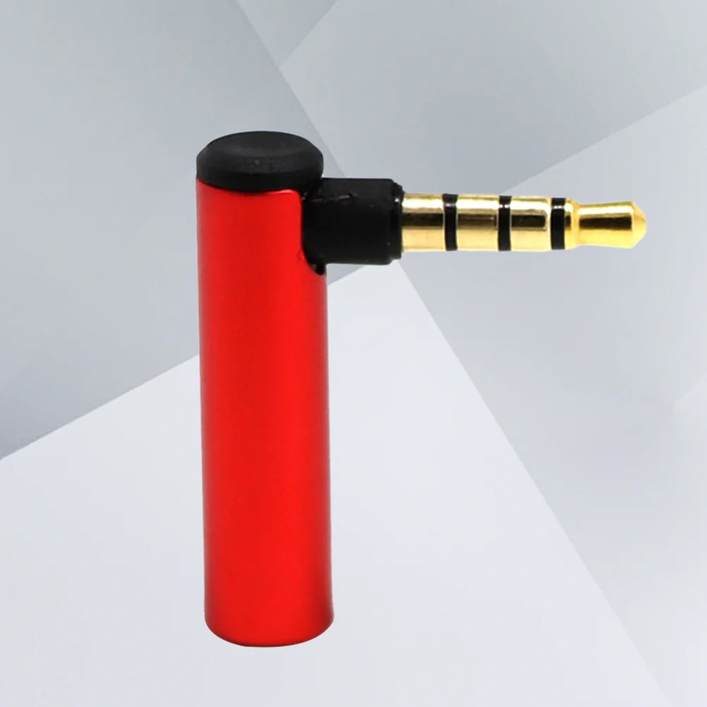 

3.5mm 90 Degree Bend Male to Female Audio Stereo Earphone Converter (Red)