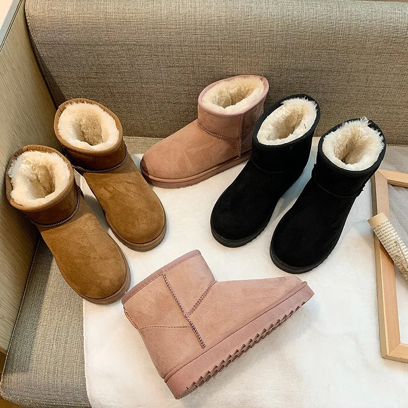 Aleafalling/Классические Теплые ботинки на шнуровке женские хлопковые Модные