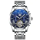 Швейцарский бренд Tevise, модные деловые механические часы с водонепроницаемым стальным ремешком и турбийоном