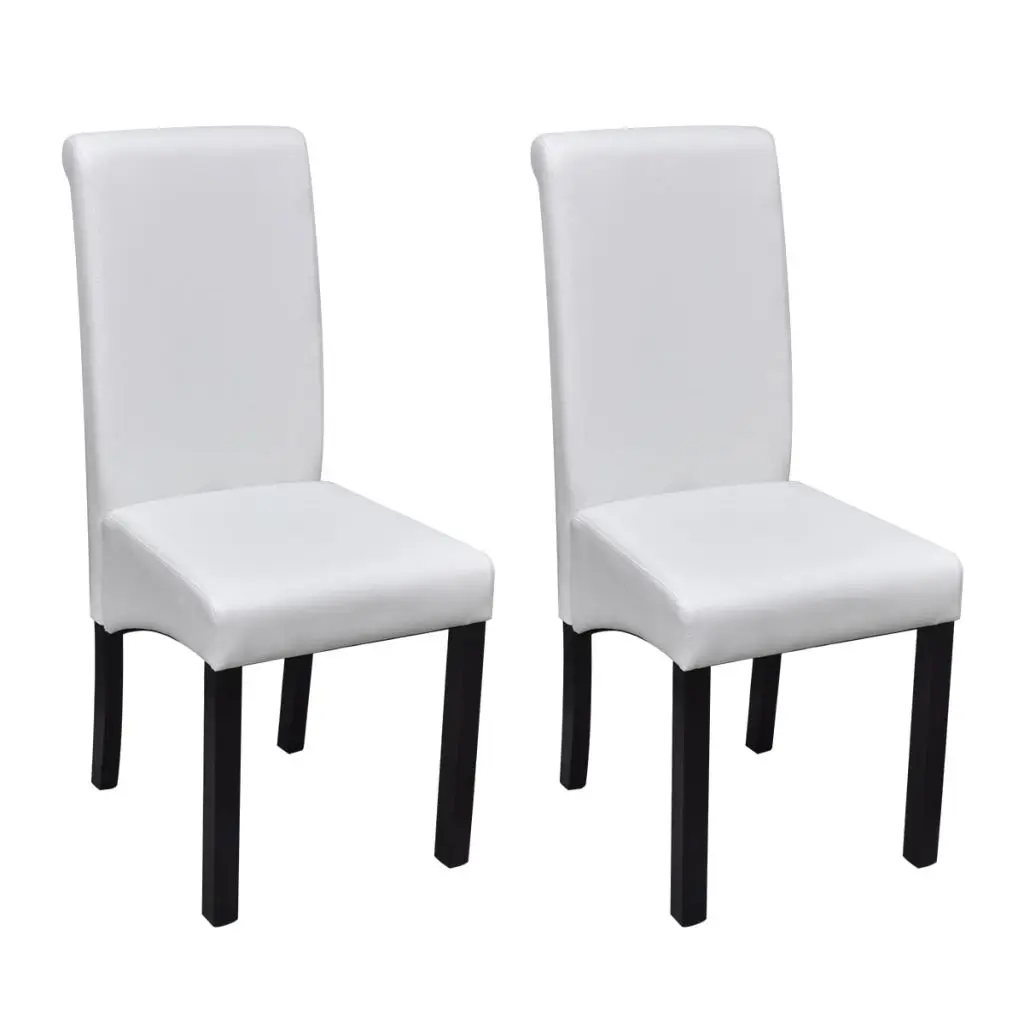 

Dining Chairs 2 pcs White Faux Leather