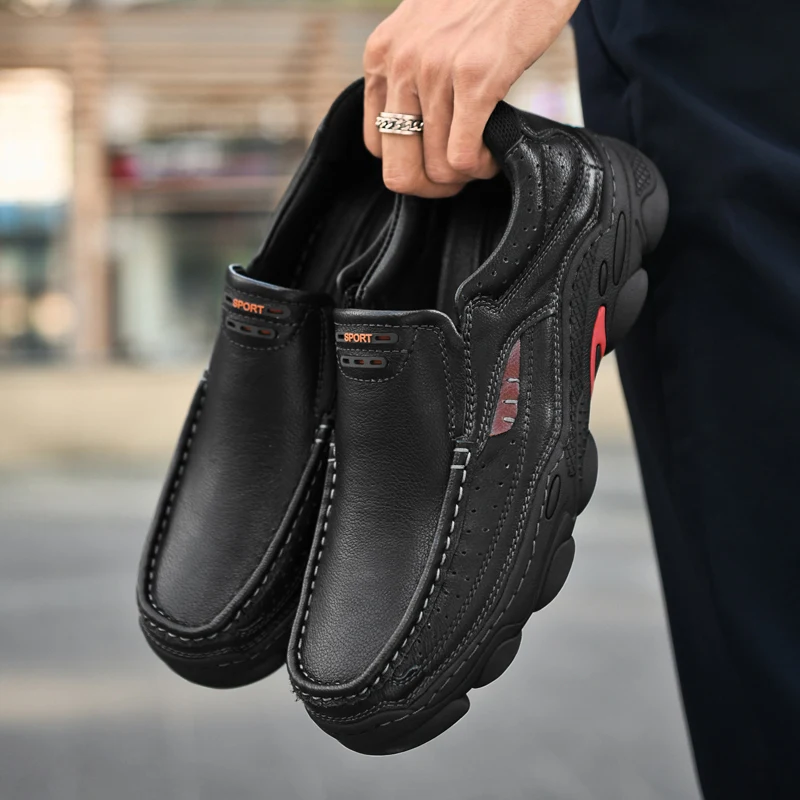 

Spring/summer 2021 new men's leather shoes fashion casual shoes men's fashion shoes business shoes party shoes Size 44