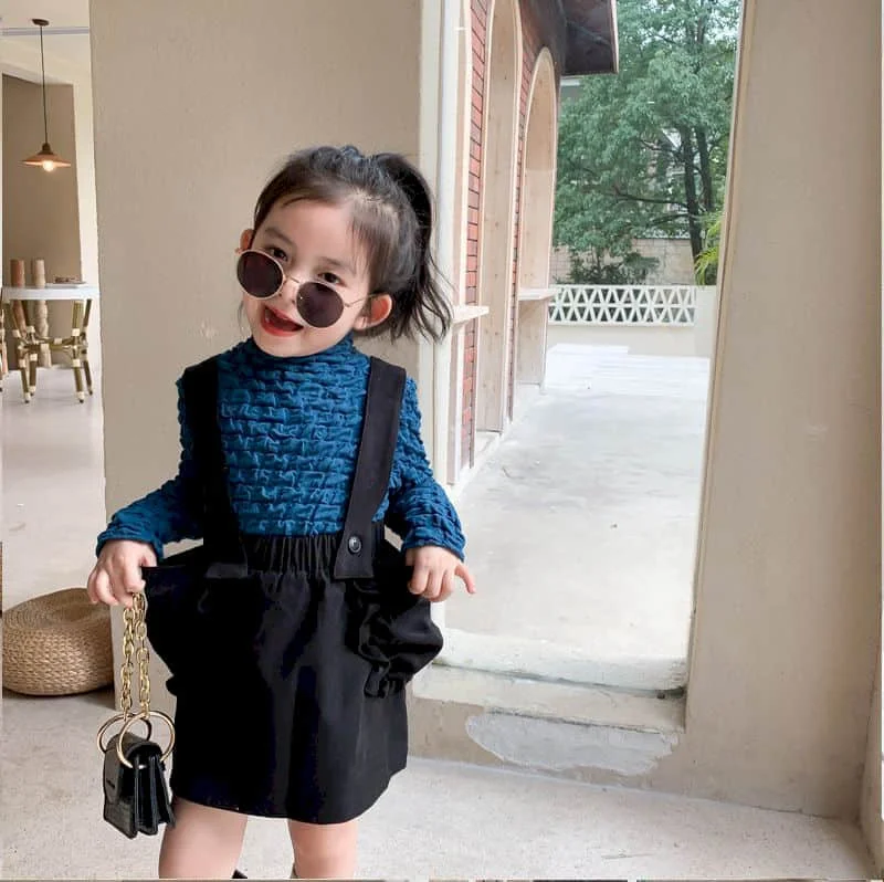 

Осень-зима 2020, одежда для родителей и детей, кашемировая шерстяная юбка на лямках для девочек, универсальная модная юбка